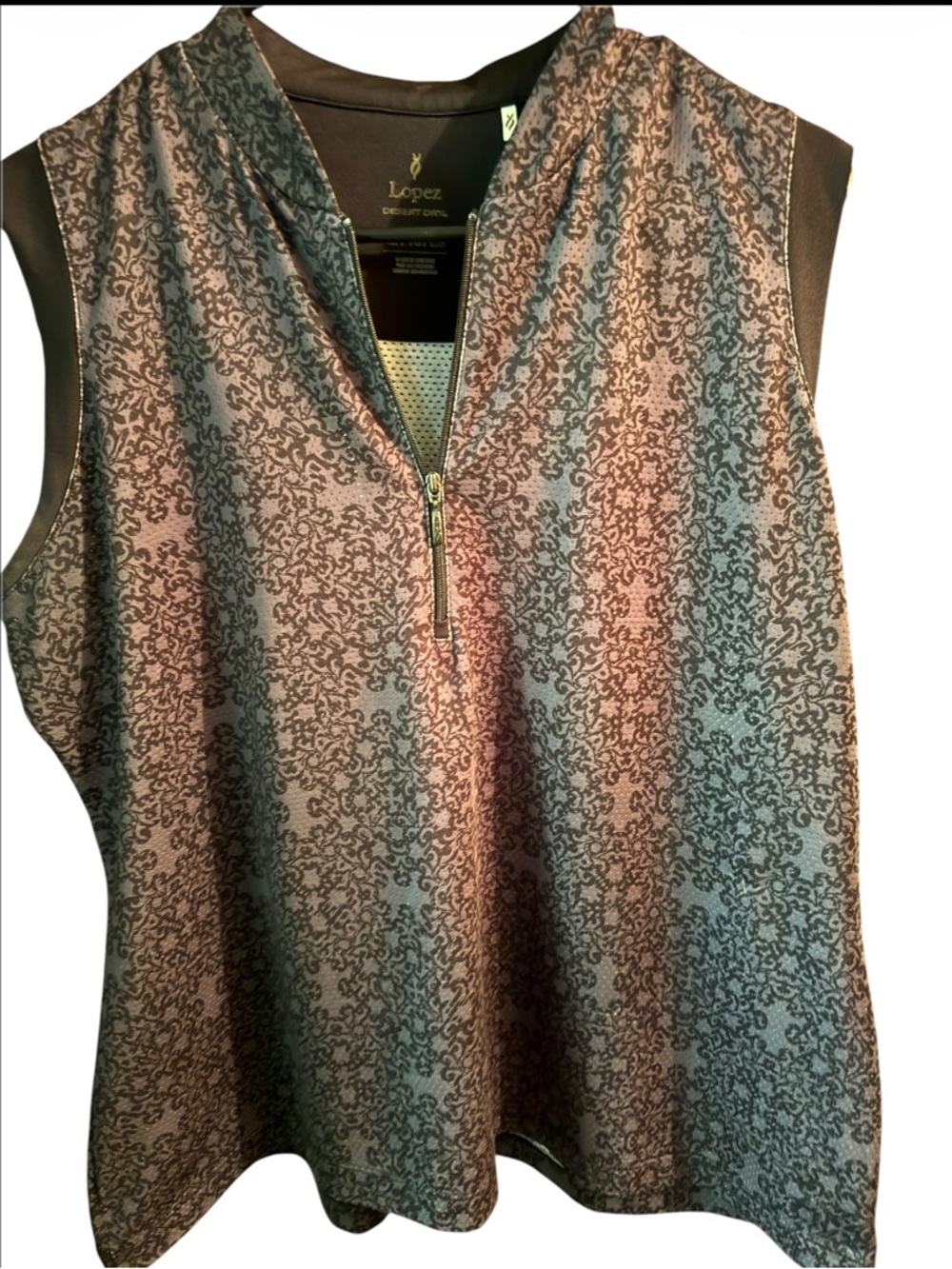 lopez desert dry athletic tank zip front